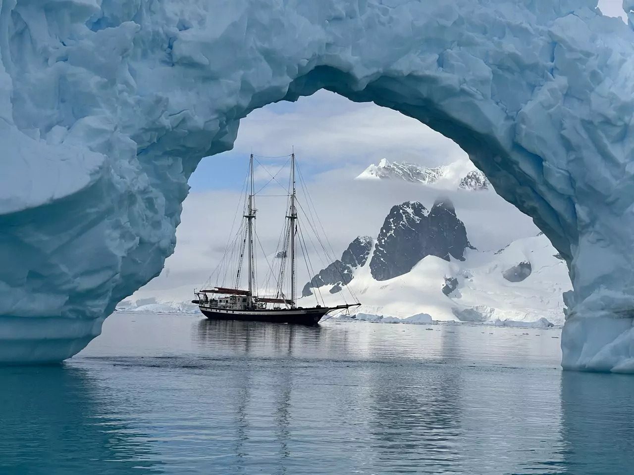 Ruach Love beneath the ice arch